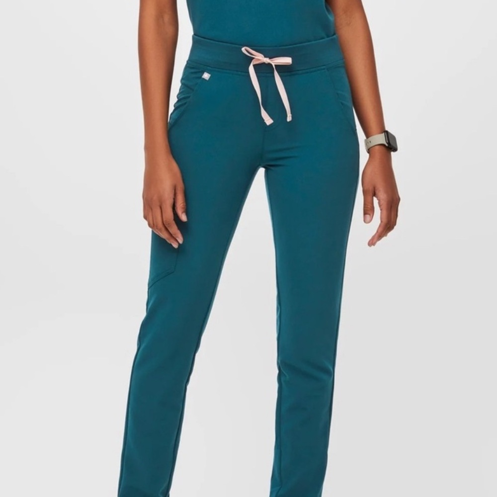 FIGS Caribbean Blue Yola™ High Waisted 2.0 - Skinny Scrub Pants Size MP